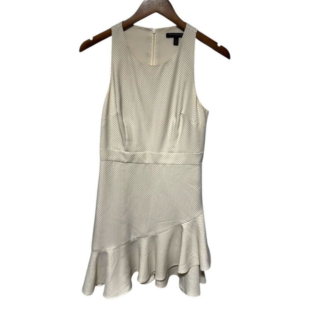 Banana Republic Polka Dot Dress Cream/Black Size 4P